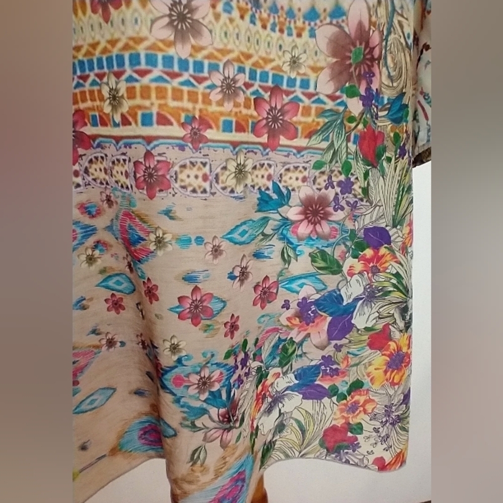 JOHNNY WAS FLORAL RAYON BLOUSE - Picture 4 of 10
